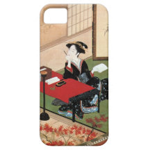 手紙を書く女, 春章 Woman Writing a Letter, Shunsho iPhone 5 Cover