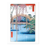 歌川広重「重亀戸天神境内」 Wisteria Kameido Hiroshige Post Cards