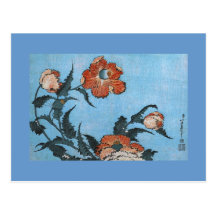 罌粟/Poppies,葛飾北斎/Katsushika Hokusai Postcard