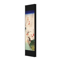 花にトンボ, 広重 Dragonfly and Flower, Hiroshige, Ukiyo-e Canvas Prints
