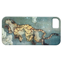 雪中虎図, 北斎 Tiger in the Snow, Hokusai, Art