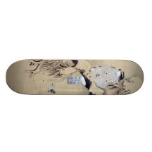 雪中鷹図, 柴田是真 Hawk in the Snow, Shibata Zeshin Skate Board