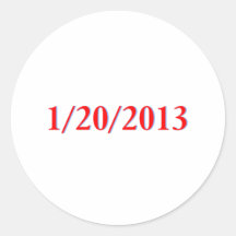 01/20/2013 - Obama's last day as President Stickers