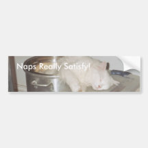 027_25, Naps Really Satisfy! Bumper Stickers