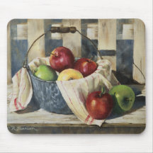0449 Apples in Enamelware Pail Mousepads