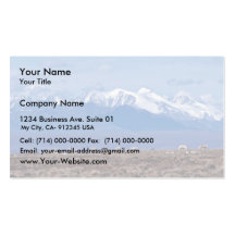 1002 Area: Caribou with mountain backdrop Business Card Templates