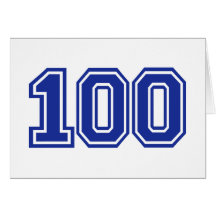 100 - anniversary greeting card