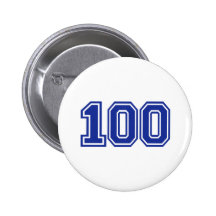 100 - anniversary pinback button