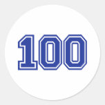 100 - anniversary round stickers