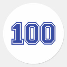 100 - anniversary round stickers
