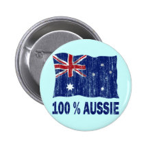 100 % AUSSIE PINBACK BUTTON