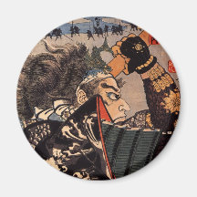 100 Brave Generals Japanese Samurai Painting Refrigerator Magnets