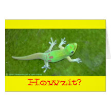 100% Certified Organic Kona Coffee Day~Gecko card