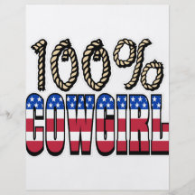100% Cowgirl Personalized Flyer
