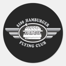 100 Dollar Hamburger - Flying Club Sticker