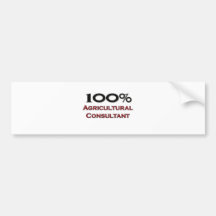 100 Percent Agricultural Consultant Bumper Stickers