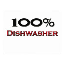 100 Percent Dishwasher Post Card