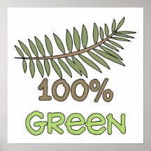 100 Percent Green T-shirts and Gifts Print