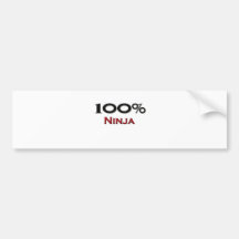 100 Percent Ninja Bumper Sticker