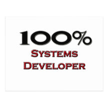 100 Percent Systems Developer Postcards