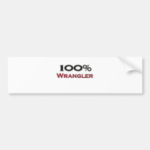 100 Percent Wrangler Bumper Sticker
