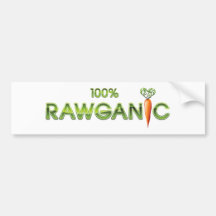 100% Rawganic Raw Food - Carrot Bumper Sticker