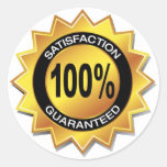 100% Satisfaction Guaranteed Sticker Label