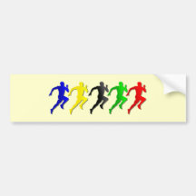 100m 200m 400m 800m Runners Running Run Bumper Stickers