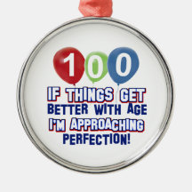 100th birthday designs christmas ornaments