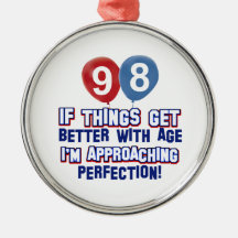 100th year old birthday design ornament