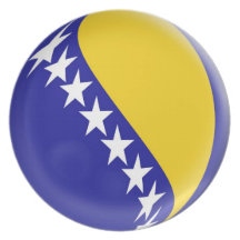 10 inch Plate Bosnia & Herzegovinia flag