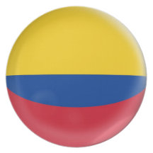 10 inch Plate Colombia Colombian flag