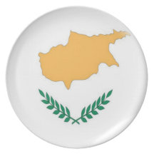 10 inch Plate Cyprus Cypriot flag