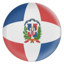 10 inch Plate Dominican Republic Flag