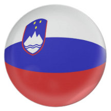 10 inch Plate Slovenia Slovenian flag