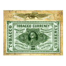 10¢ Tobacco Currency Post Cards
