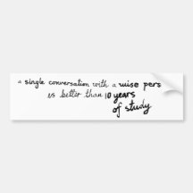 10 Years of Study Bumper Sticker