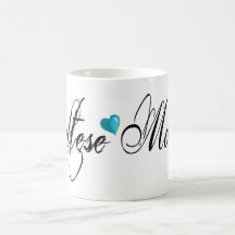 11oz Coffee Mug - Maltese Momma,blueheart