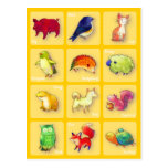 12 Animals Postcard(Customisable)