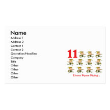 12 days eleven pipers piping business card