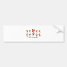 12 days nine ladies dancing bumper sticker