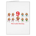 12 days nine ladies dancing cards