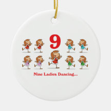 12 days nine ladies dancing ornament
