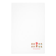 12 days nine ladies dancing stationery paper
