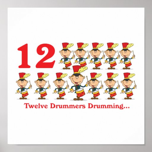 12 days twelve drummers drumming Zazzle