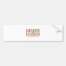 12 days twelve drummers drumming bumper sticker