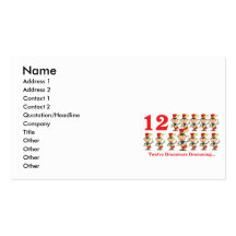 12 days twelve drummers drumming business card templates