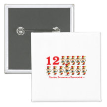 12 days twelve drummers drumming button