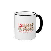 12 days twelve drummers drumming coffee mugs