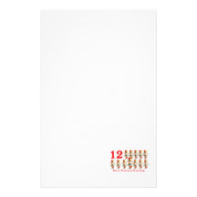 12 days twelve drummers drumming stationery paper